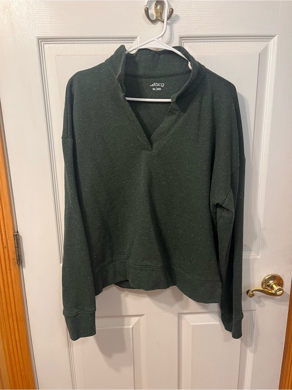 BCG Dark Green V-Neck Sweatshirt
